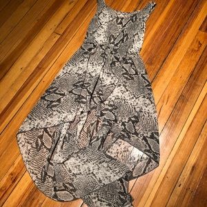 Snakeskin High-low Dress